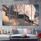 Maiyouweng Jigsaw War Airplane 5 Piece B Canvas Prints Wall Art Decor - Painting Canvas, Multi Panels