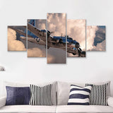 Maiyouweng Jigsaw War Airplane 5 Piece Canvas Prints Wall Art Decor - Painting Canvas, Multi Panels