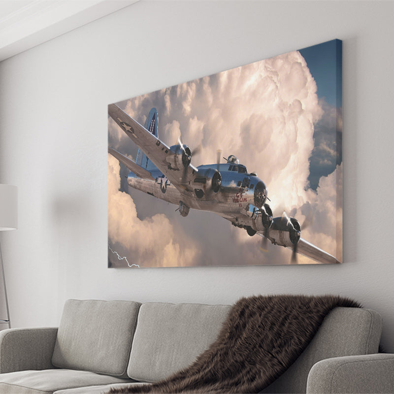 Maiyouweng Jigsaw War Airplane Canvas Prints Wall Art Decor - Painting Canvas, Art Prints, Ready to Hang