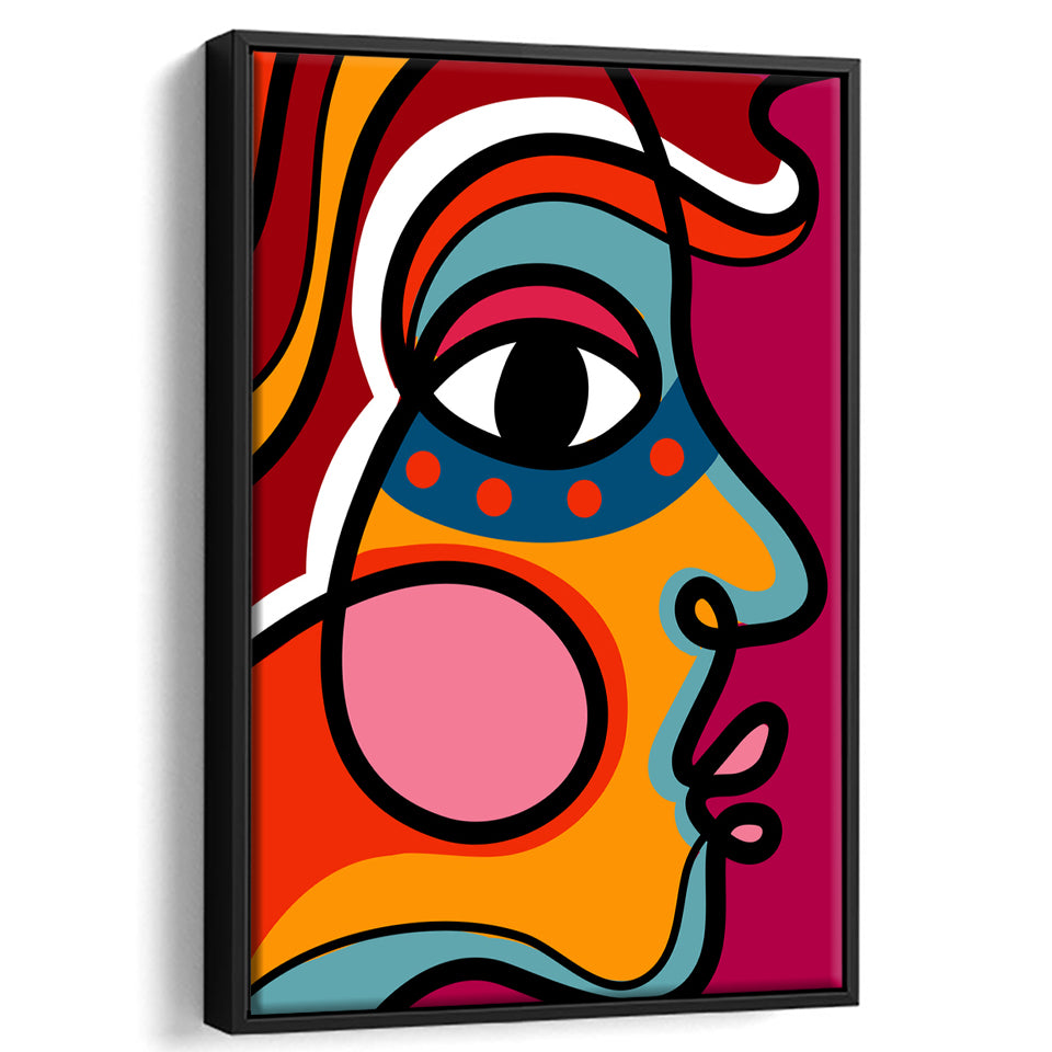 Makasi Abstract Framed Canvas Prints Wall Art Home Decor - Painting Canvas,Black Frame, Ready to hang
