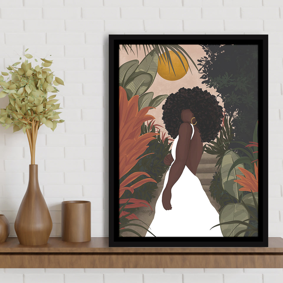 Malizole Framed Canvas Prints Wall Art Home Decor - Painting Canvas,Black Frame, Ready to hang