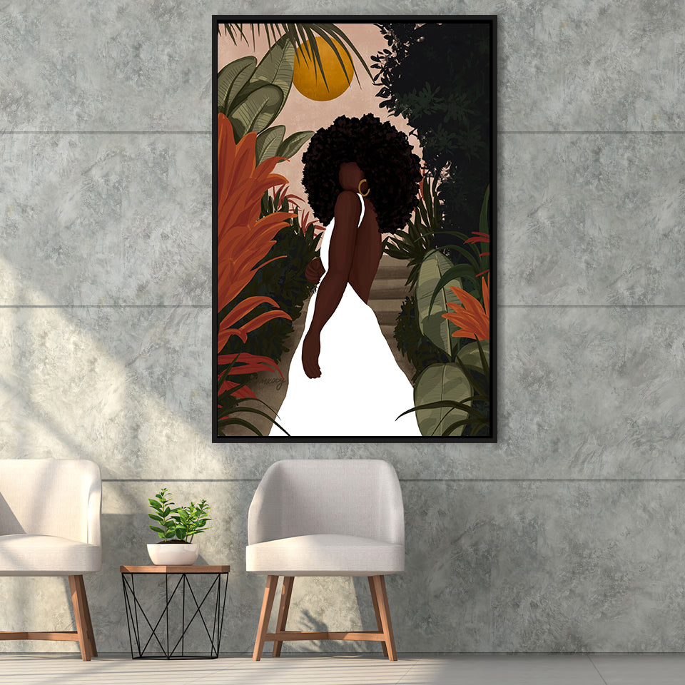 Malizole Framed Canvas Prints Wall Art Home Decor - Painting Canvas,Black Frame, Ready to hang