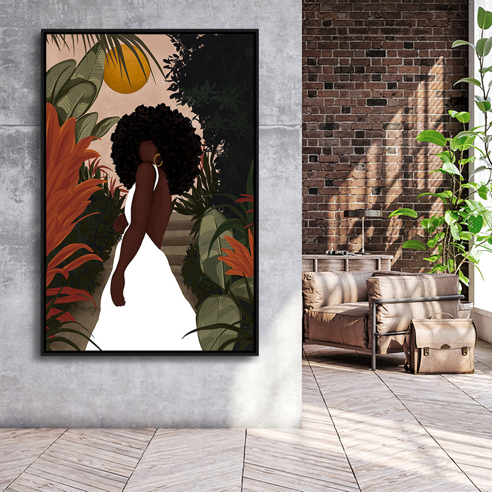 Malizole Framed Canvas Prints Wall Art Home Decor - Painting Canvas,Black Frame, Ready to hang