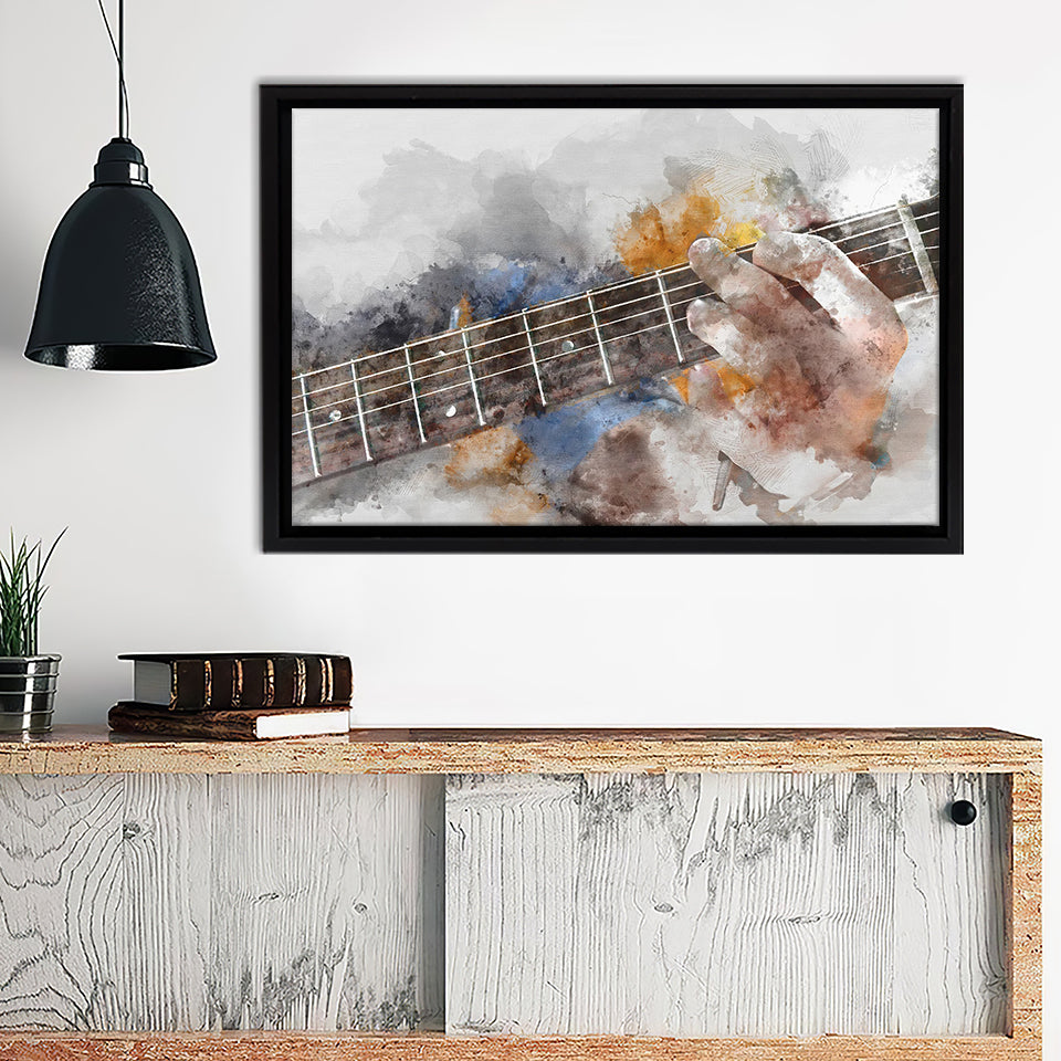 Man Playing Guitar Canvas Wall Art - Painting Canvas, Canvas Prints, Painting Art, Prints for Sale