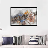 Man Playing Guitar Framed Art Prints - Framed Prints, Painting Prints, Prints for Sale, Framed Picture