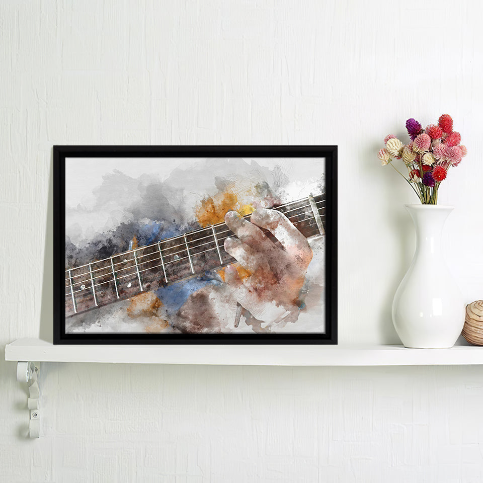 Man Playing Guitar Canvas Wall Art - Painting Canvas, Canvas Prints, Painting Art, Prints for Sale