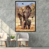 Marimba Rija Framed Canvas Prints Wall Art Home Decor - Painting Canvas,Black Frame, Ready to hang