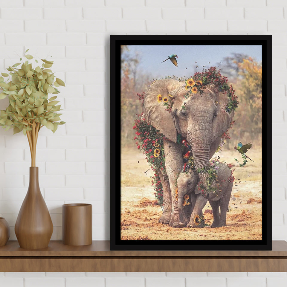 Marimba Rija Framed Canvas Prints Wall Art Home Decor - Painting Canvas,Black Frame, Ready to hang