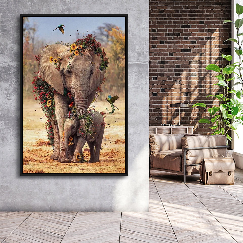 Marimba Rija Framed Canvas Prints Wall Art Home Decor - Painting Canvas,Black Frame, Ready to hang