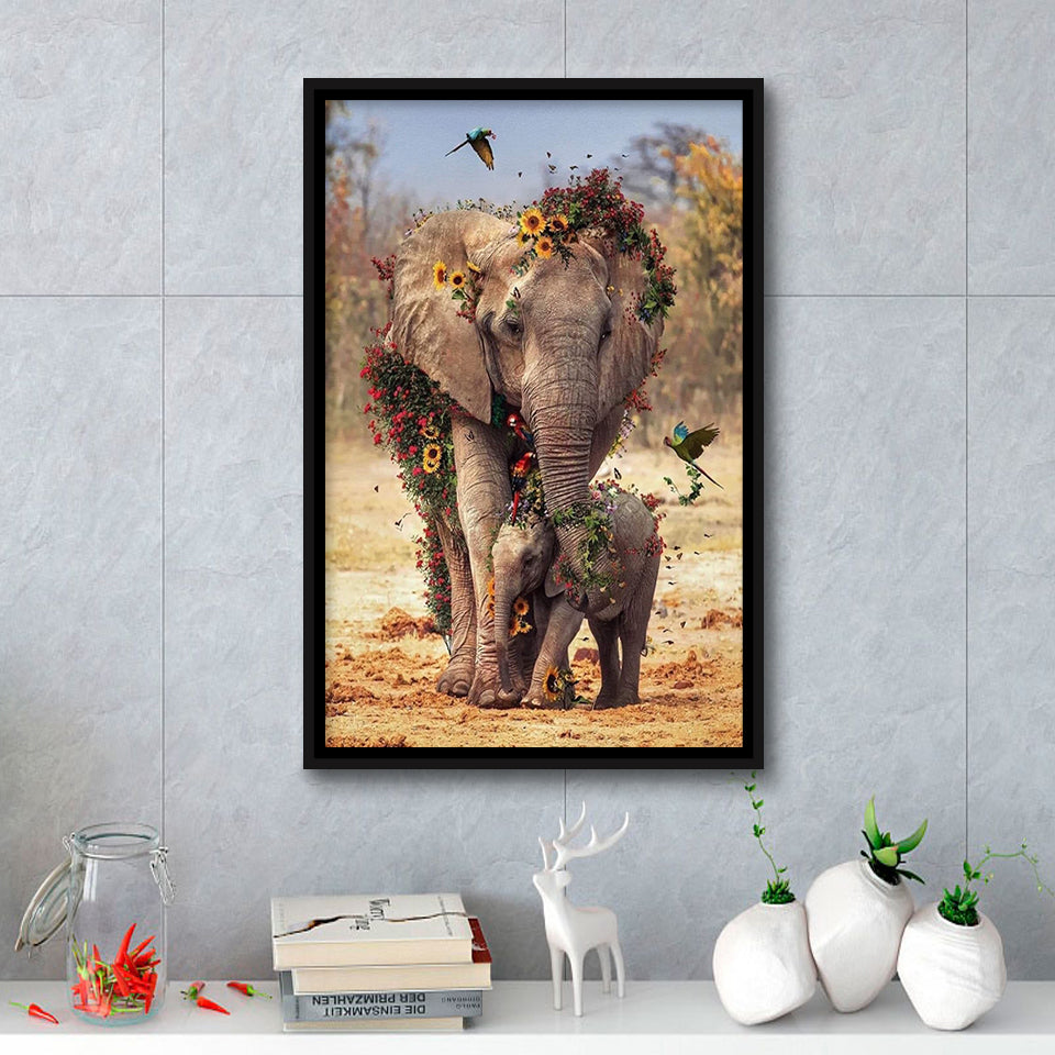 Marimba Rija Framed Canvas Prints Wall Art Home Decor - Painting Canvas,Black Frame, Ready to hang