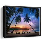 Midnight Falls Framed Canvas Prints Wall Art Home Decor - Painting Canvas, Black Frame, Framed Picture