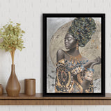 Moonlight Serenity Framed Canvas Prints Wall Art Home Decor - Painting Canvas,Black Frame, Ready to hang