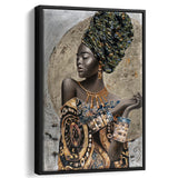 Moonlight Serenity Framed Canvas Prints Wall Art Home Decor - Painting Canvas,Black Frame, Ready to hang