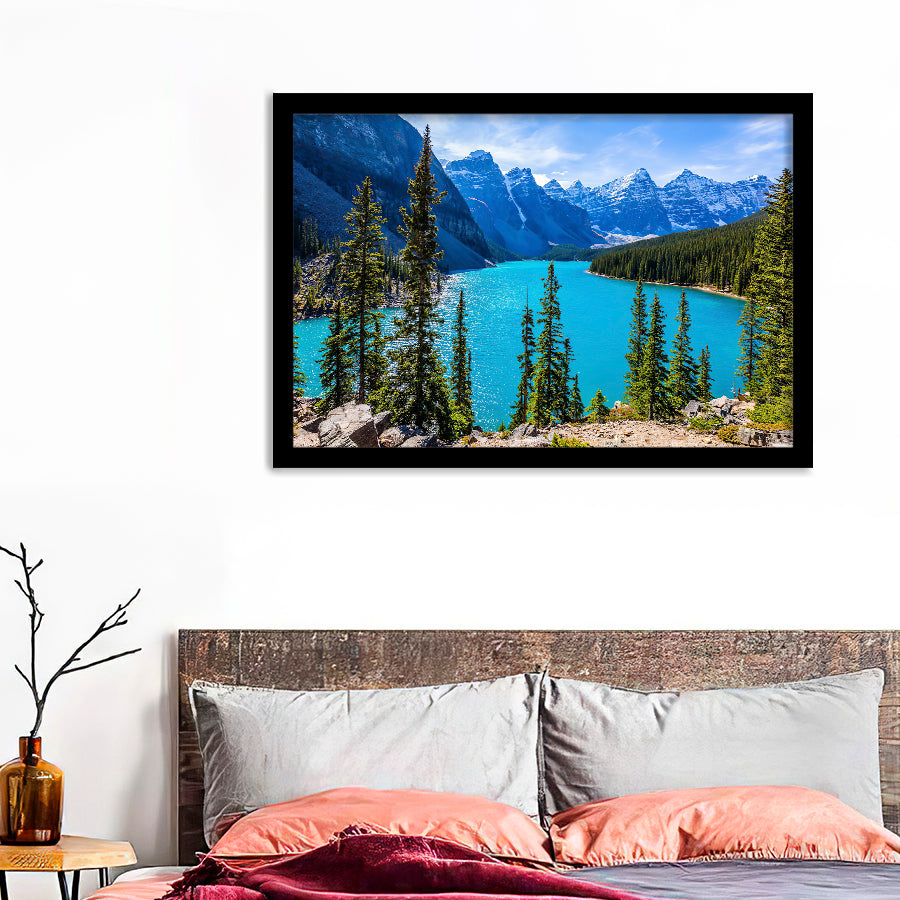 Moraine Lake In Banff National Park Framed Art Prints - Framed Prints, Painting Prints, Prints for Sale, Framed Picture