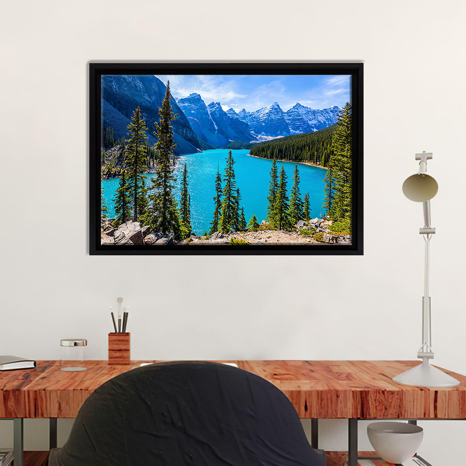 Moraine Lake In Banff National Park Canvas Wall Art - Painting Canvas, Canvas Prints, Painting Art,Prints for Sale