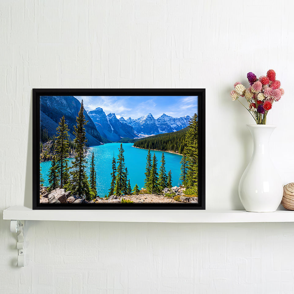 Moraine Lake In Banff National Park Canvas Wall Art - Painting Canvas, Canvas Prints, Painting Art,Prints for Sale
