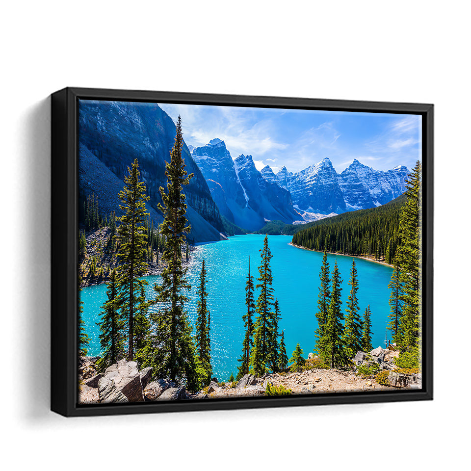 Moraine Lake In Banff National Park Canvas Wall Art - Painting Canvas, Canvas Prints, Painting Art,Prints for Sale