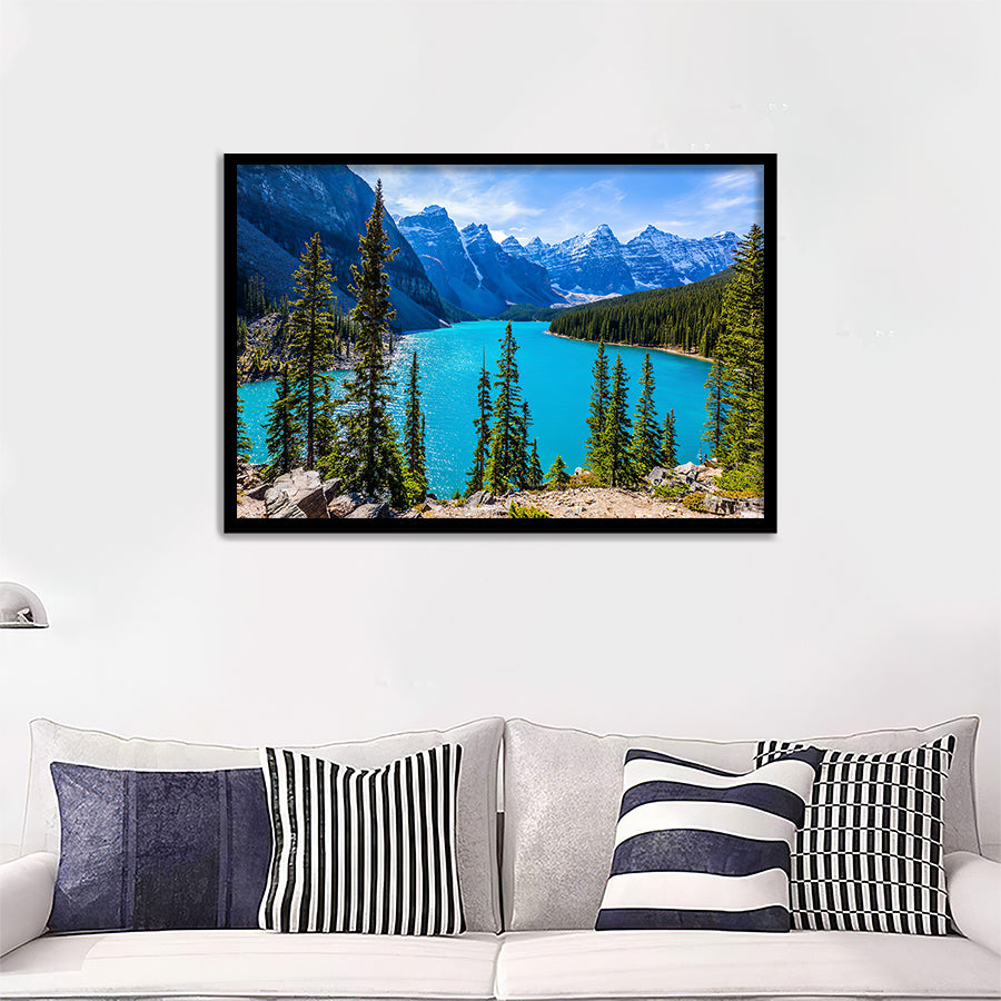 Moraine Lake In Banff National Park Framed Art Prints - Framed Prints, Painting Prints, Prints for Sale, Framed Picture