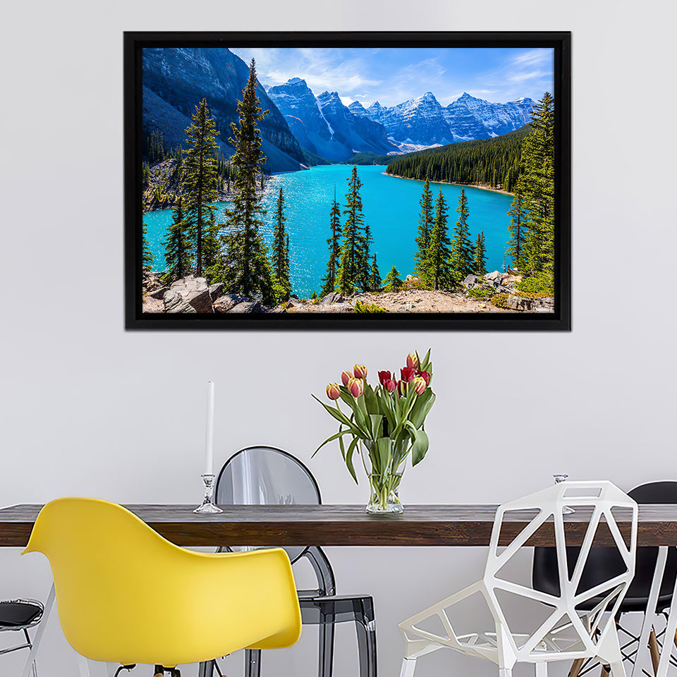 Moraine Lake In Banff National Park Canvas Wall Art - Painting Canvas, Canvas Prints, Painting Art,Prints for Sale