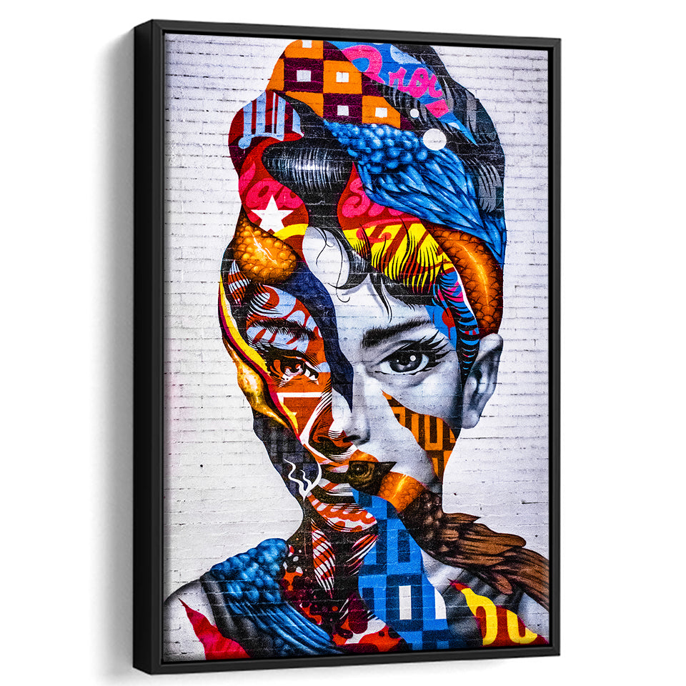 Mother Unity Framed Canvas Prints Wall Art Home Decor - Painting Canvas,Black Frame, Ready to hang