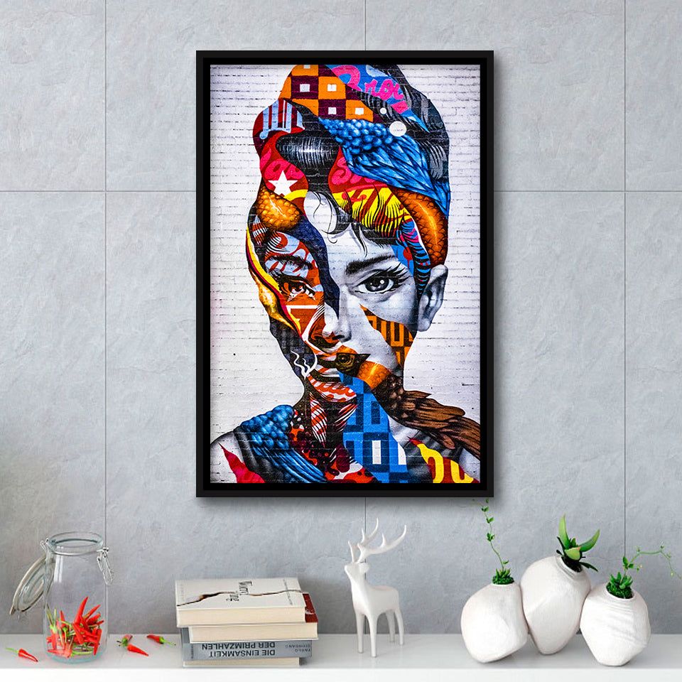 Mother Unity Framed Canvas Prints Wall Art Home Decor - Painting Canvas,Black Frame, Ready to hang