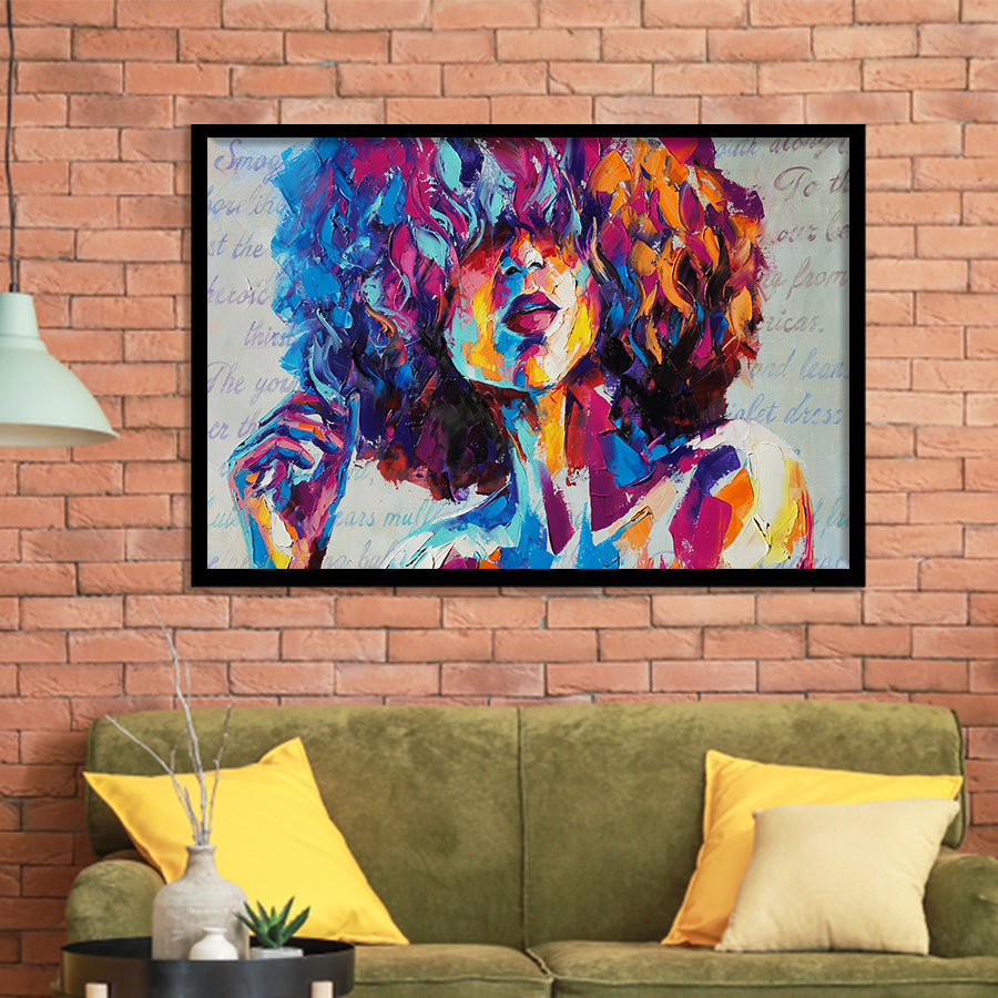 Mysterious Woman Framed Art Prints Wall Decor - Painting Art,Framed Picture,For Sale, Ready to hang