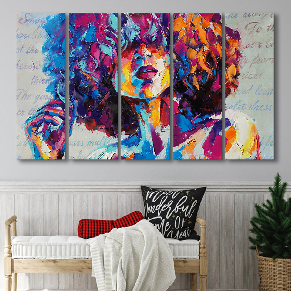 Mysterious Woman Extra Large Canvas Prints Multi Panels B Wall Art Prints Home Decor