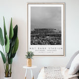 M&T Bank Stadium Baltimore Ravens Football Lovers Black And White Art Framed Canvas Prints Wall Art Home Decor, Floating Frame