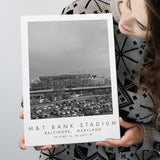 M&T Bank Stadium Baltimore Ravens Football Lovers Black And White Art Canvas Prints Wall Art Home Decor