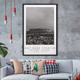M&T Bank Stadium Baltimore Ravens Football Lovers Black And White Art Framed Art Prints Wall Art Decor, Framed Picture