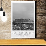 M&T Bank Stadium Baltimore Ravens Football Lovers Black And White Art Canvas Prints Wall Art Home Decor