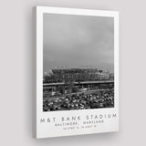 M&T Bank Stadium Baltimore Ravens Football Lovers Black And White Art Canvas Prints Wall Art Home Decor