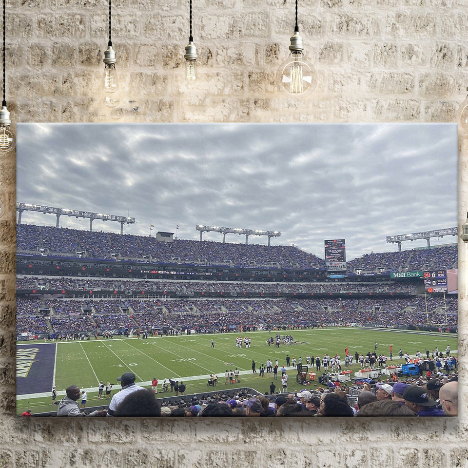 MT Bank Stadium Canvas Prints Baltimore Ravens Wall Art,Sport Stadium Art Prints, Fan Gift, Wall Decor