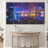 Macau China Skyline High Rise Casino 5 Pieces Extra Large Canvas Prints Wall Art Home Decor