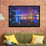 Macau China Skyline High Rise Casino City Art Watercolor Framed Art Prints Wall Art Decor,Framed Picture
