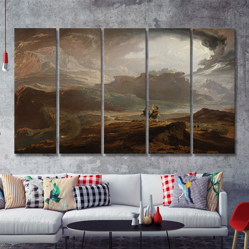 Macbeth By John Martin 5 Pieces B Canvas Prints Wall Art - Painting Canvas, Multi Panels,5 Panel, Wall Decor