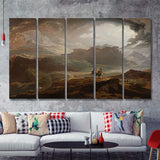 Macbeth By John Martin 5 Pieces B Canvas Prints Wall Art - Painting Canvas, Multi Panels,5 Panel, Wall Decor
