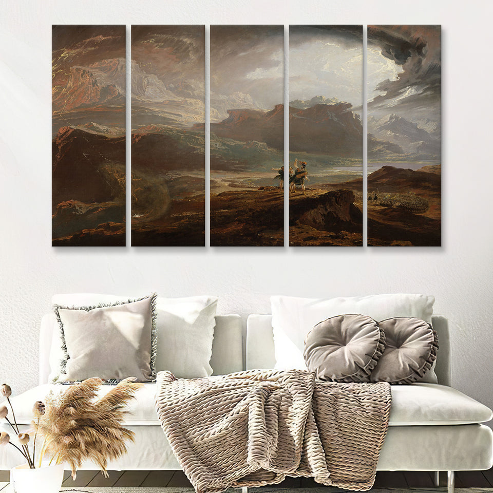 Macbeth By John Martin 5 Pieces B Canvas Prints Wall Art - Painting Canvas, Multi Panels,5 Panel, Wall Decor