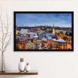 Macon Cityscape Framed Canvas Prints Wall Art Decor - Paiting Canvas, Art Prints, Floating Frame