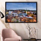 Macon Cityscape Framed Canvas Prints Wall Art Decor - Paiting Canvas, Art Prints, Floating Frame