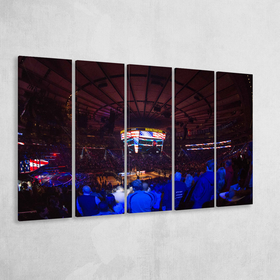 Madison Square Basketball Arena, Stadium Canvas, Sport Art, Gift for him, Multi Panels B, Canvas Prints Wall Art Decor