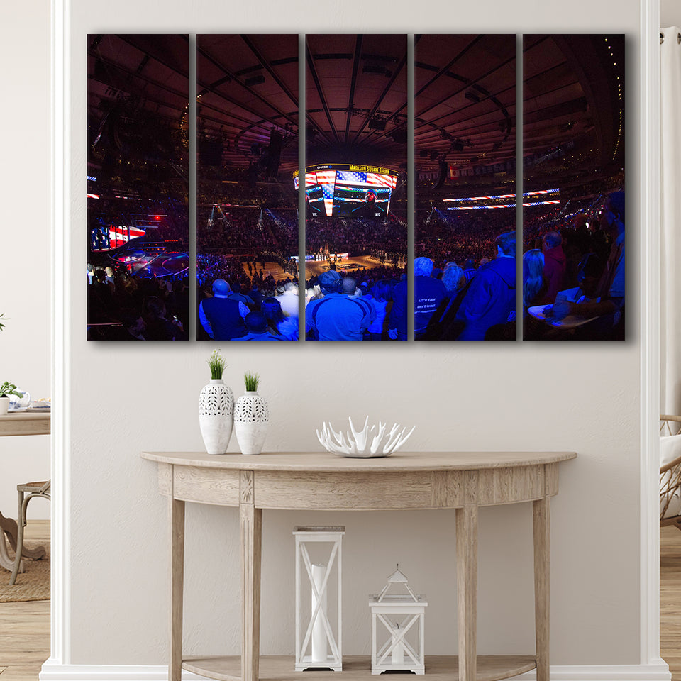 Madison Square Basketball Arena, Stadium Canvas, Sport Art, Gift for him, Multi Panels B, Canvas Prints Wall Art Decor