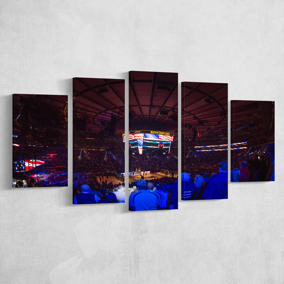 Madison Square Basketball Arena, Stadium Canvas, Sport Art, Large Canvas, Multi Panels, Canvas Prints Wall Art Decor