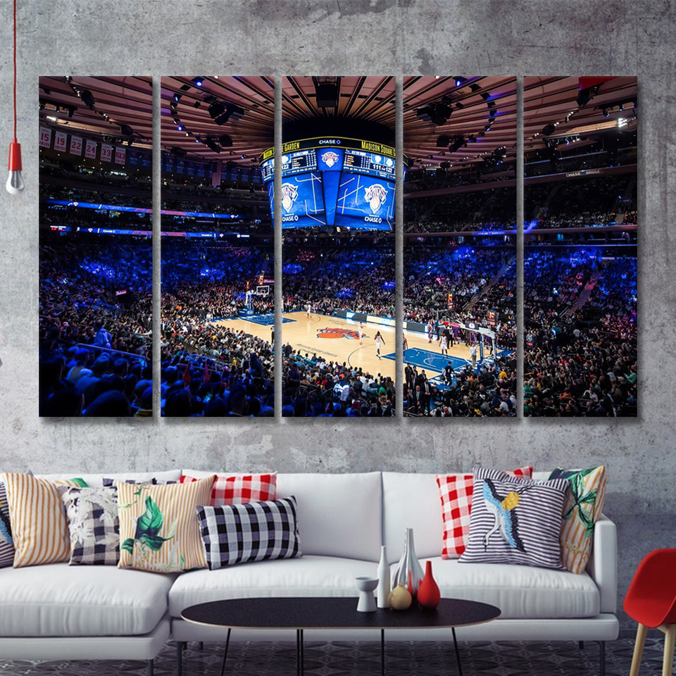 Madison Square Garden Stadium 5 Pieces B Canvas Prints Wall Art - Painting Canvas, Multi Panel, Wall Decor, Canvas Art