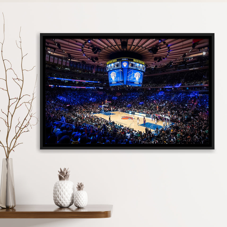 Madison Square Garden Stadium Framed Canvas Prints Wall Art - Painting Canvas, Wall Decor, Canvas Art, Floating Frame