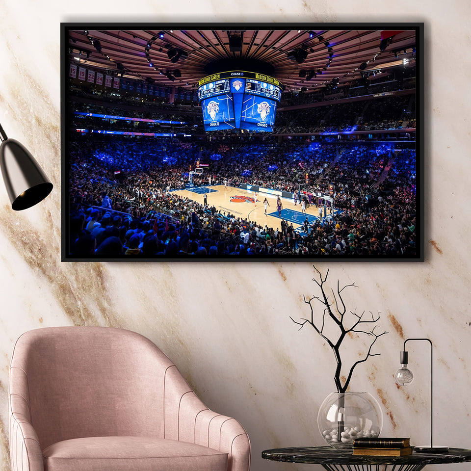 Madison Square Garden Stadium Framed Canvas Prints Wall Art - Painting Canvas, Wall Decor, Canvas Art, Floating Frame