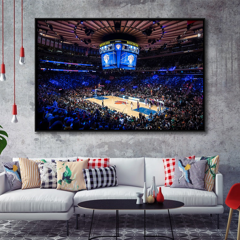 Madison Square Garden Stadium Framed Canvas Prints Wall Art - Painting Canvas, Wall Decor, Canvas Art, Floating Frame