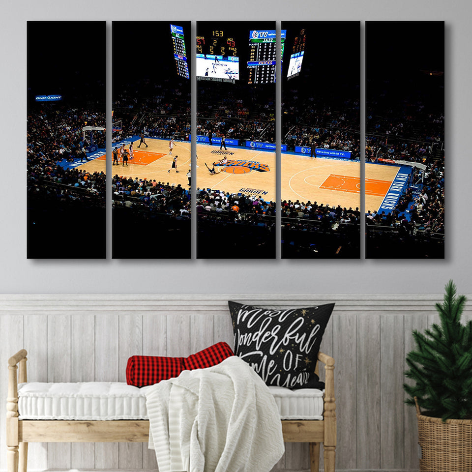 Madison Square Garden Wall Art New York Knicks,Multi Panels B,Sport Stadium Art Prints, Fan Gift