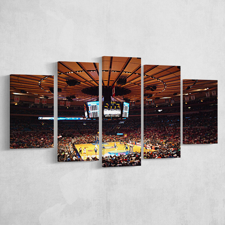 Madison Square Garden in New York, Stadium Canvas, Sport Art, Large Canvas, Multi Panels, Canvas Prints Wall Art Decor
