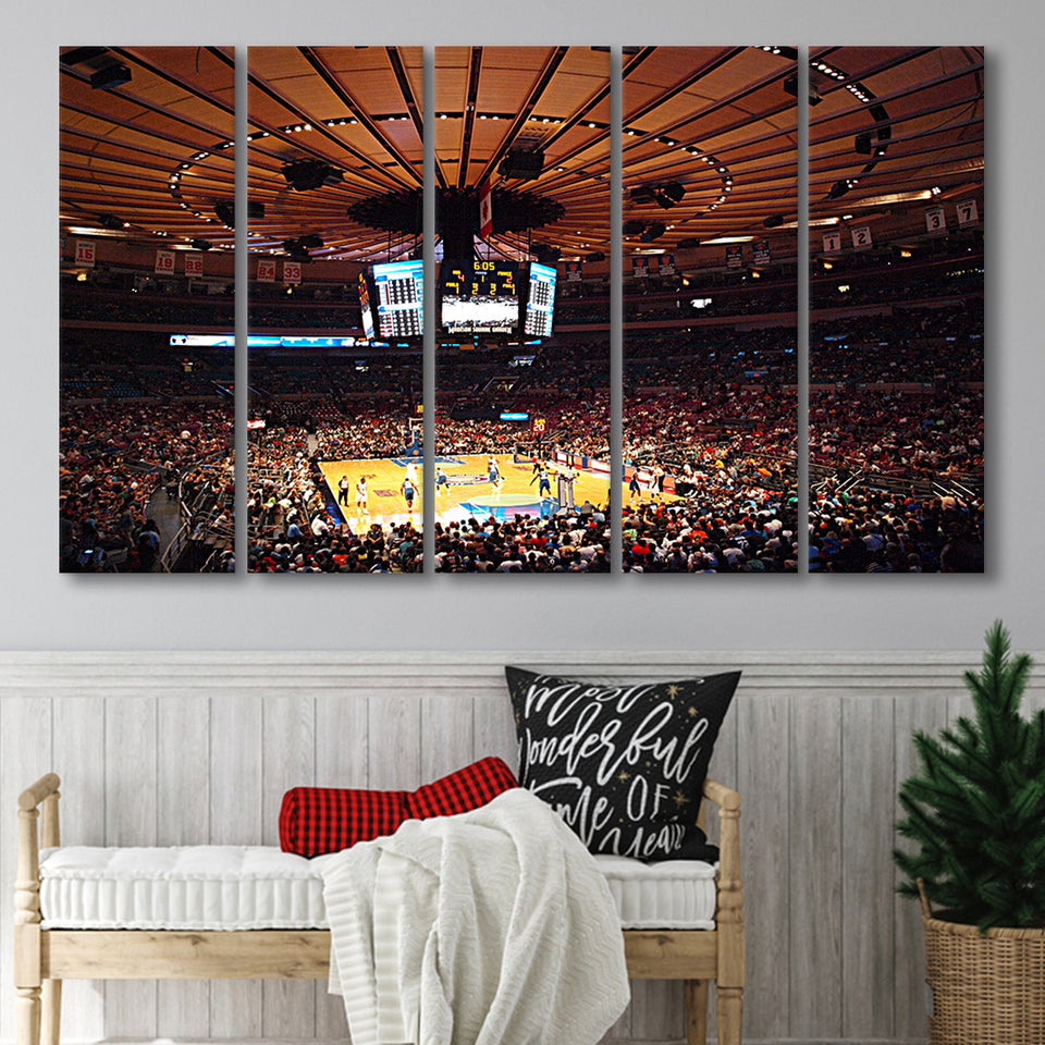 Madison Square Garden in New York, Stadium Canvas, Sport Art, Gift for him, Multi Panels B, Canvas Prints Wall Art Decor